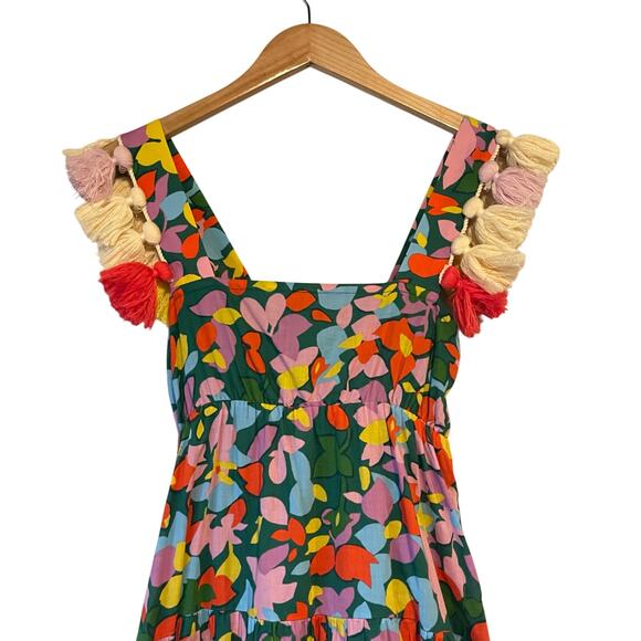 NWOT J. Crew Tassel Dress‎ Confetti Floral Midi Dress Size XXS - Picture 6 of 9
